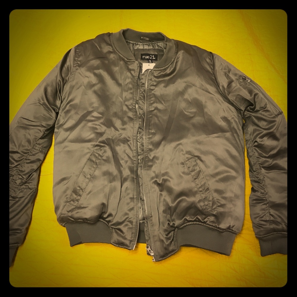 Olive green bomber jacket